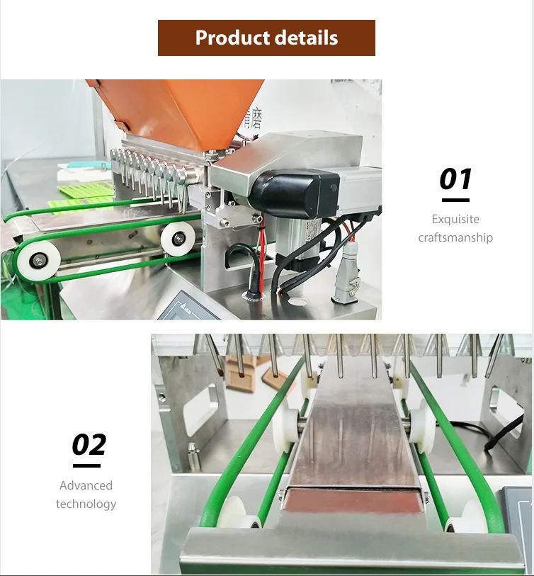 LST Newest design big 12L Hopper Automatic Desktop Chocolate Gummy Jelly Hard Candy Long Bar Depositing machine