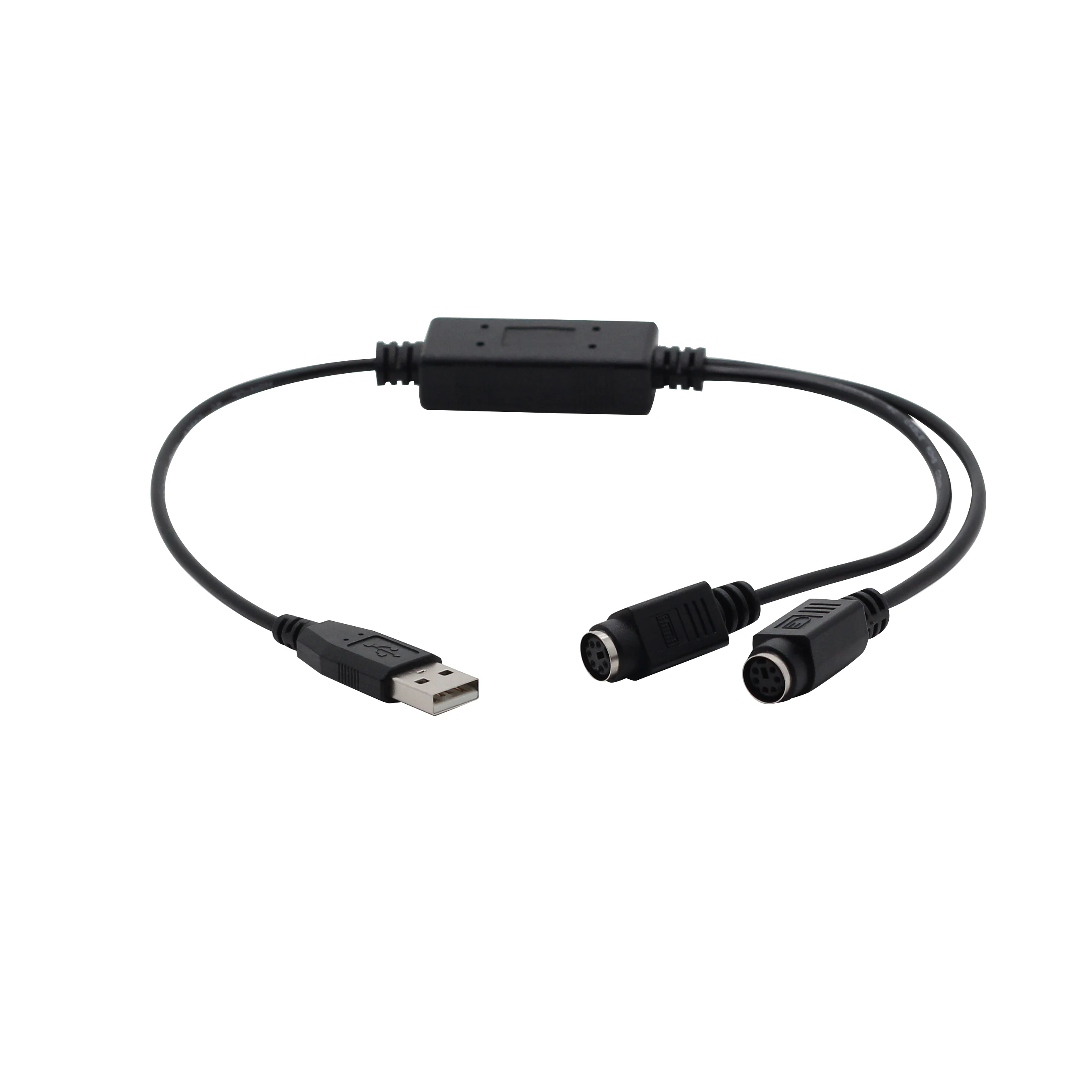 USB Type-A USB2.0 Cable to PS/2 Mini Din 6 Pin Adapter Built in IC PS2 To USB Converter Cable For Keyboard Mouse Laptop