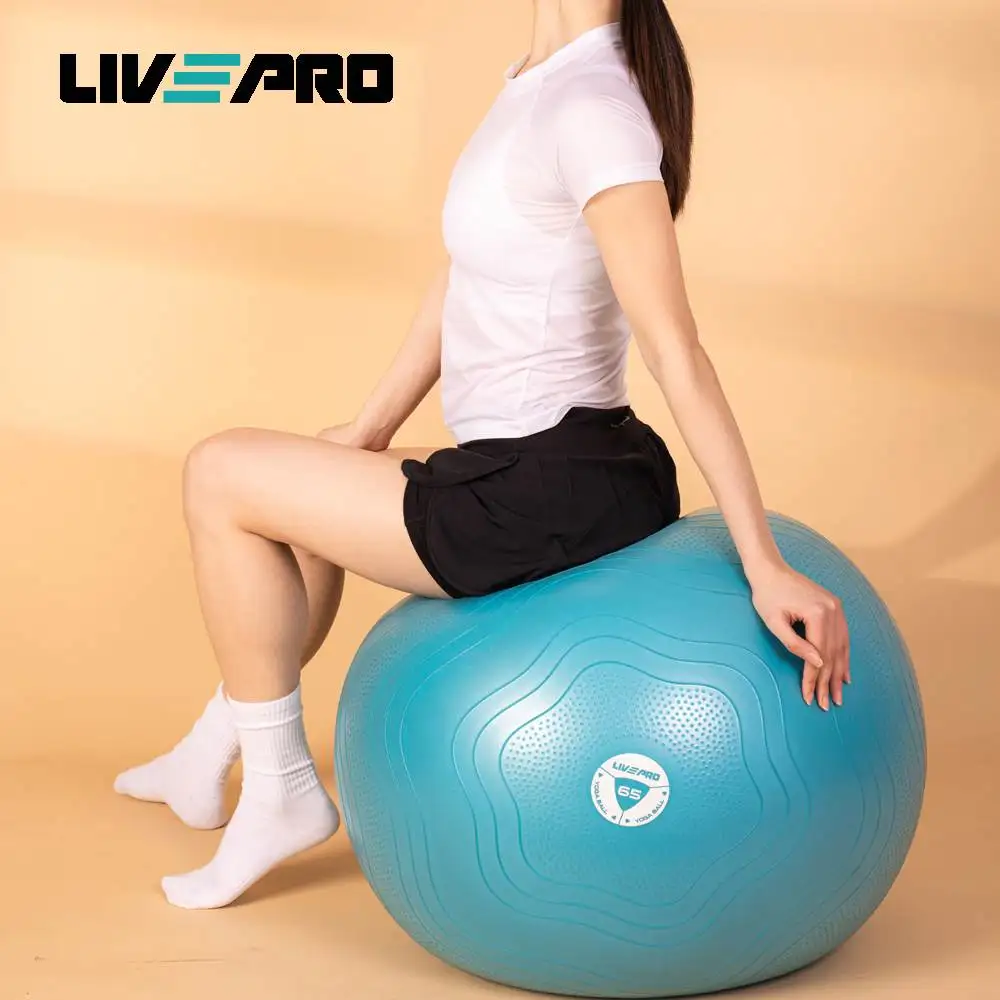 Customized Exercise Custom Logo Colorful Big Pilates Yoga Ball 75cm With Pump