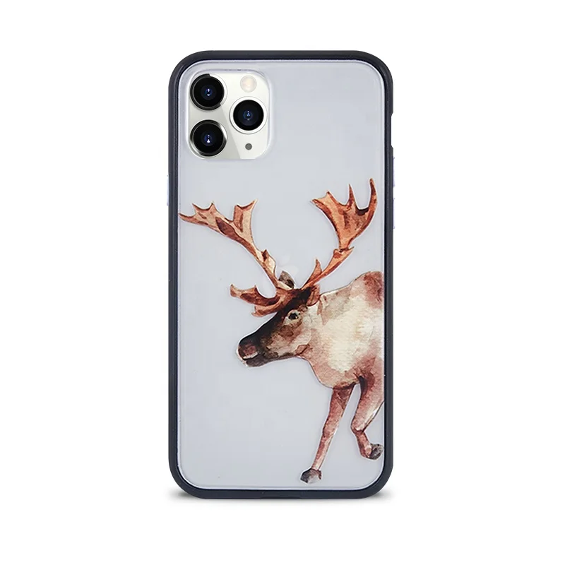 Printed Tablet Frame Wear Effect Solid Color Back Cover Case Hybrid Phone Case