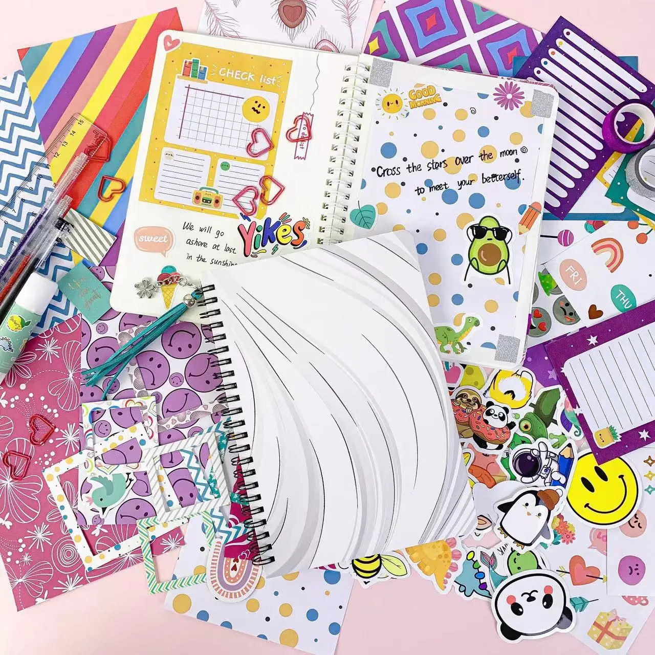 2024 Wholesale Popular Hot Sell cartoon anime kids boys girls school supplies stationery set