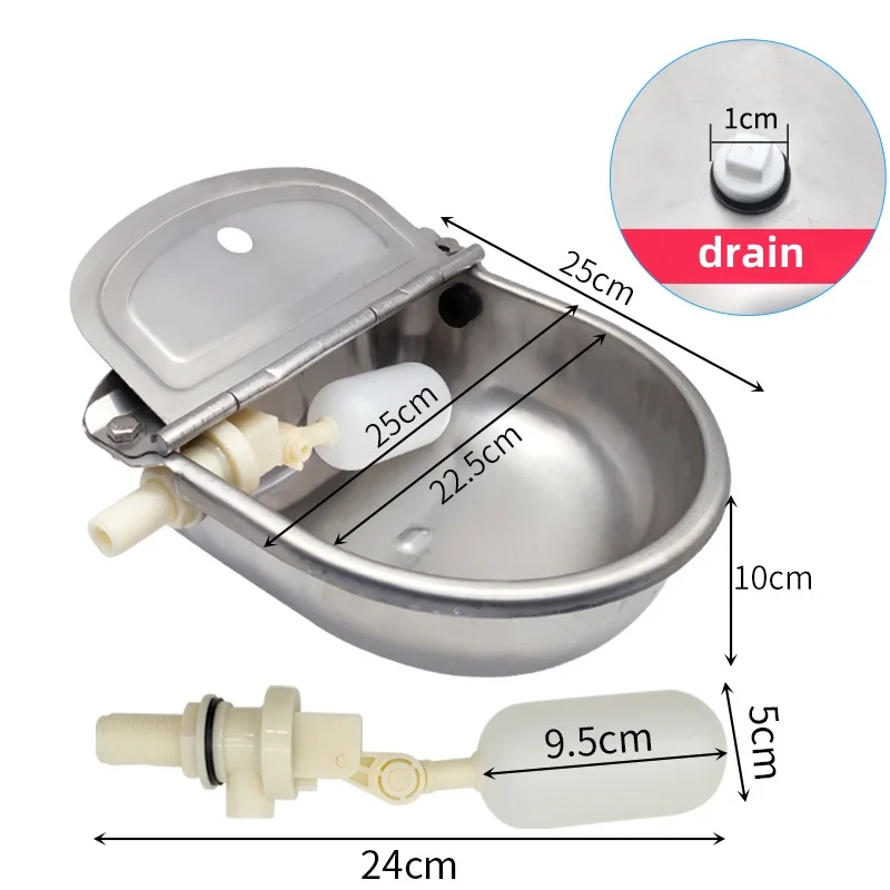 Stainless Float Type Cow Drink Water Bowl Automatic Livestock Drinking Bowl cow water trough