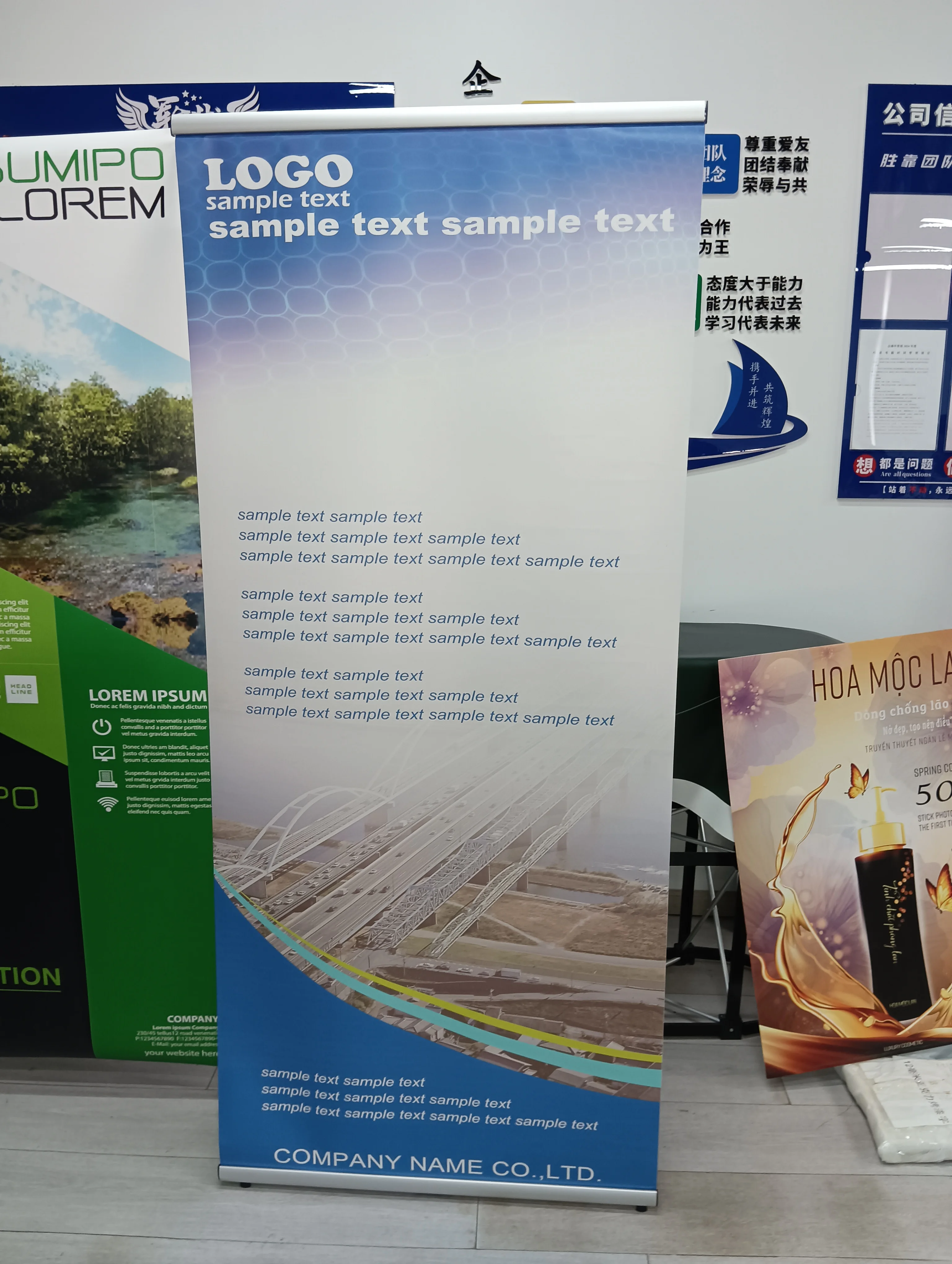 Customize L Frame Banner Stand Portable Aluminum L Stand with Adjustable Retractable L Stand for Advertising and Promotion