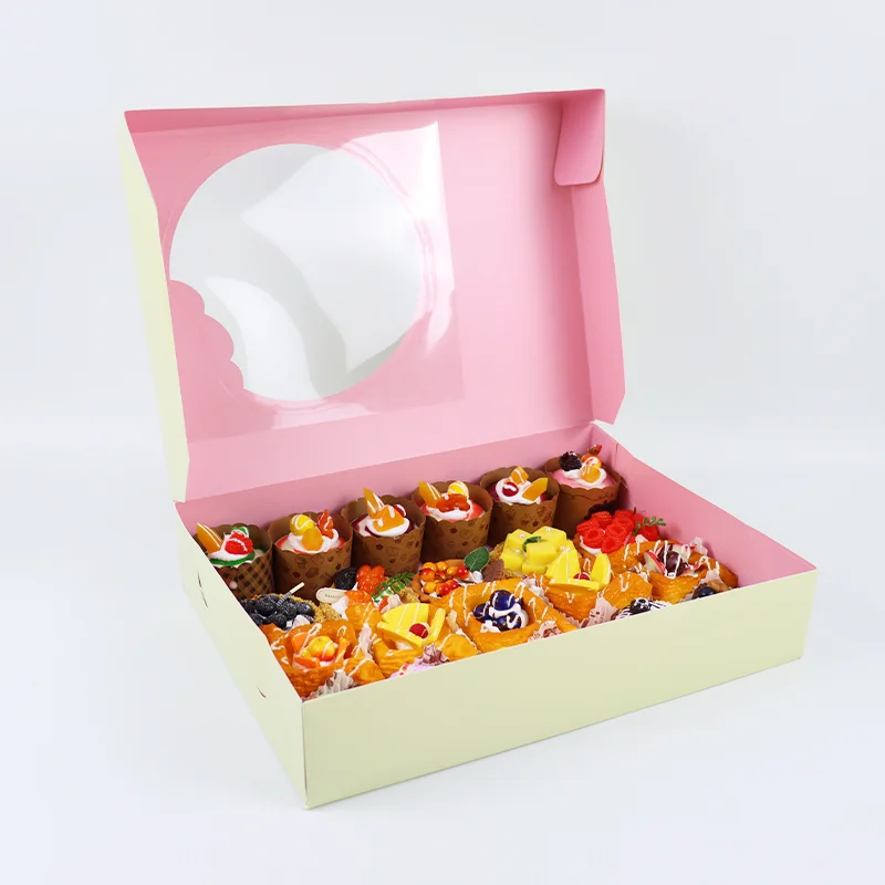 Custom Eco Friendly Fast Pastry Snack Bakery Chocolate Cake Bread Mochi Donut Sushi Cookie Boxes Takeaway food Design Packaging