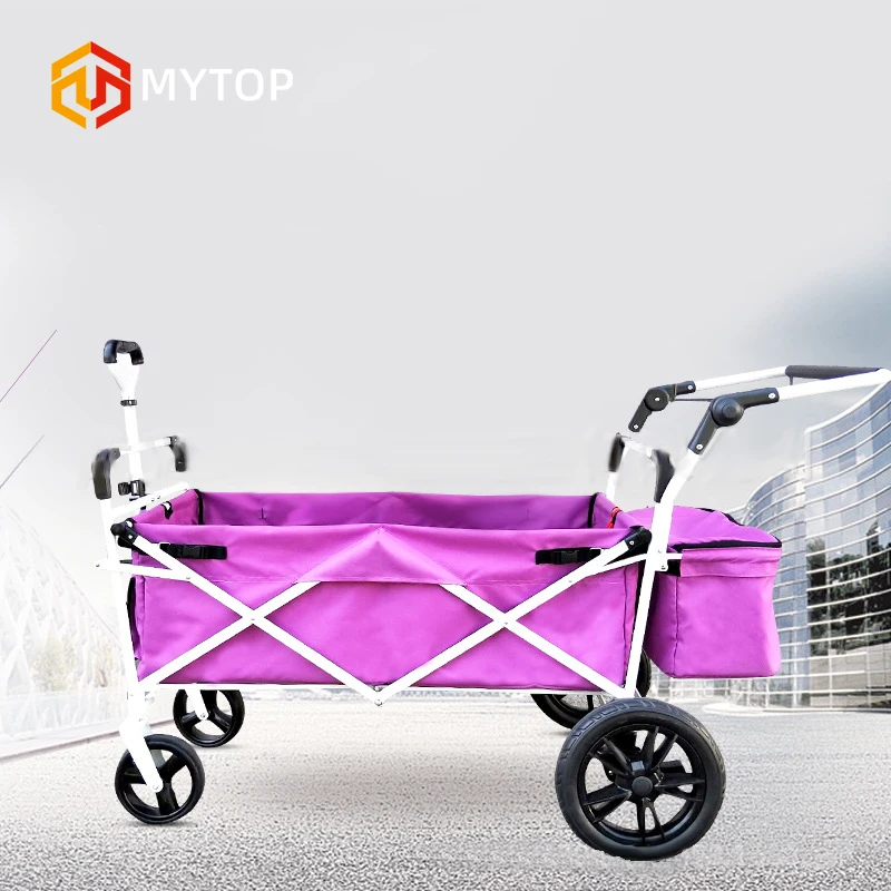 Hand Pull Garden Trolley Mini Folding Outdoor Cart Multi Function Picnic Beach Wagon Camping Car Decal Funny