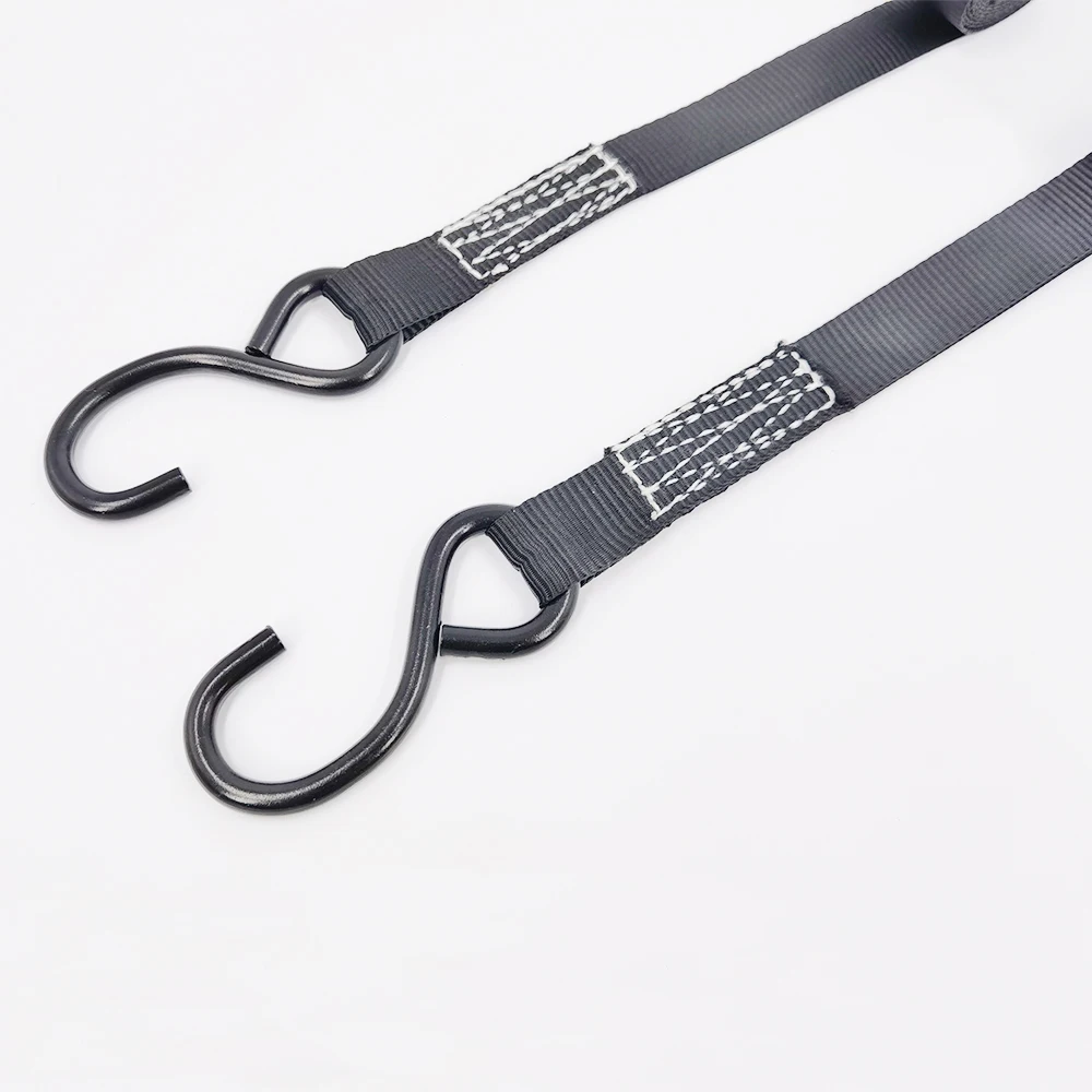 25mm S Hook Customized Color Tie Down Lashing Ratchet Strap For Car Transportation