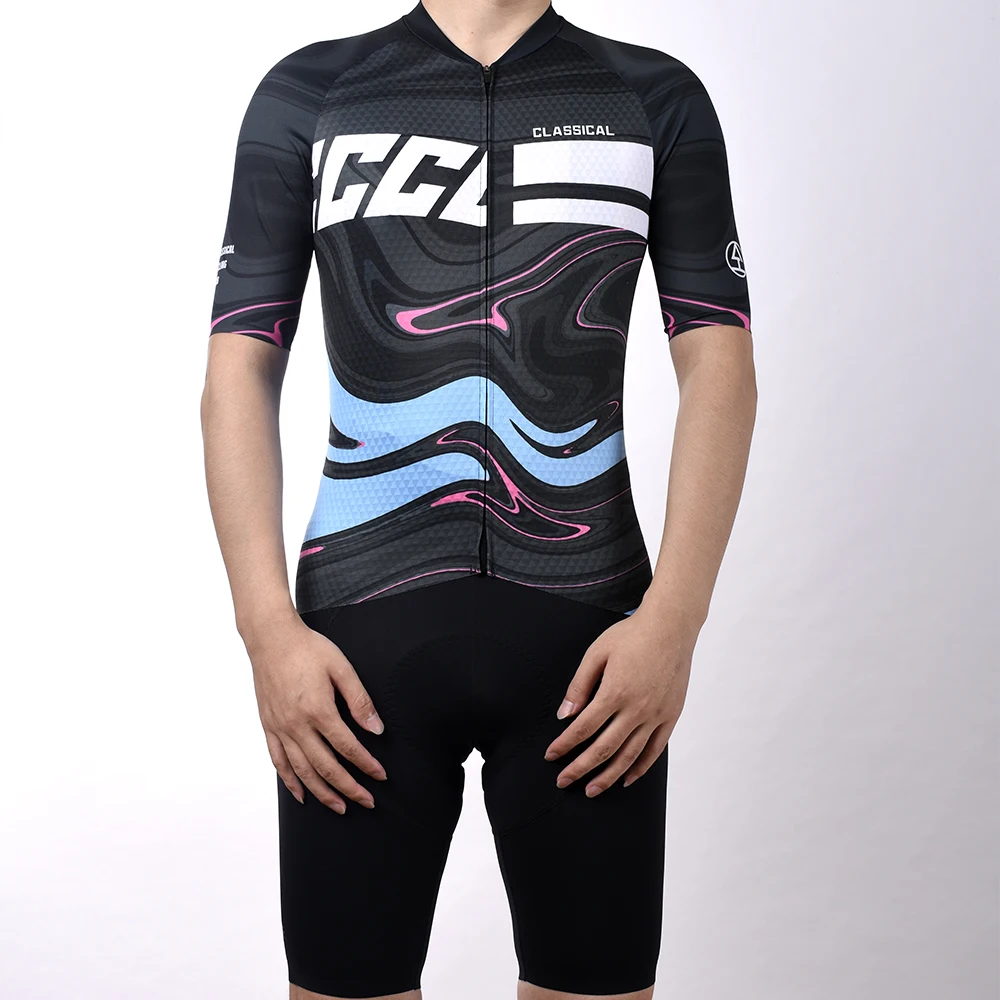 New Design Best Selling Vintage Cycling Jersey Black Retro Cycling Shirts For Men Bike Clothing