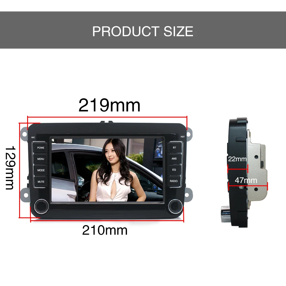 7 inch HD Touch Screen Car GPS Navigator Car Radio DVD Player GPS Navigation Universal GPS Navigator with Carplay for VW