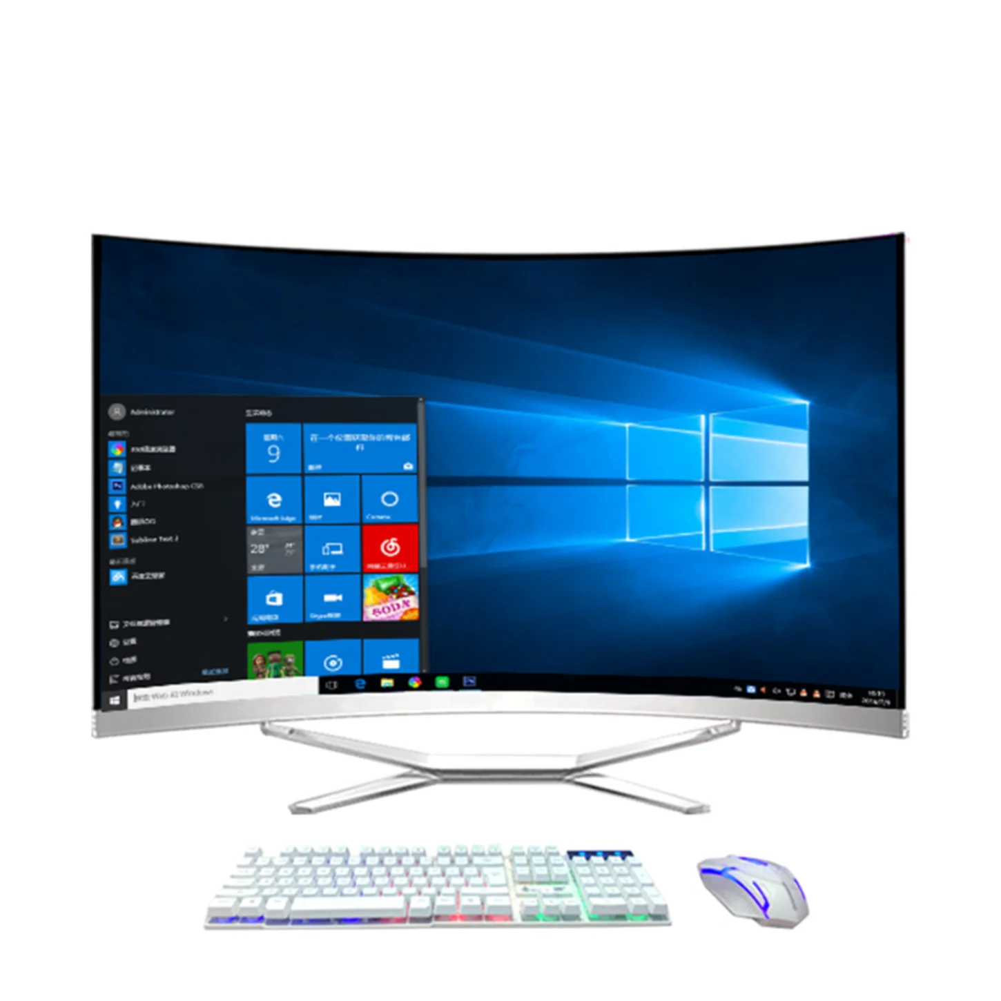 Factory Price  27 Inch Gaming Computer i7 i9 DDR4 16GB 512GB SSD All In One PC Monoblock Desktop Computer