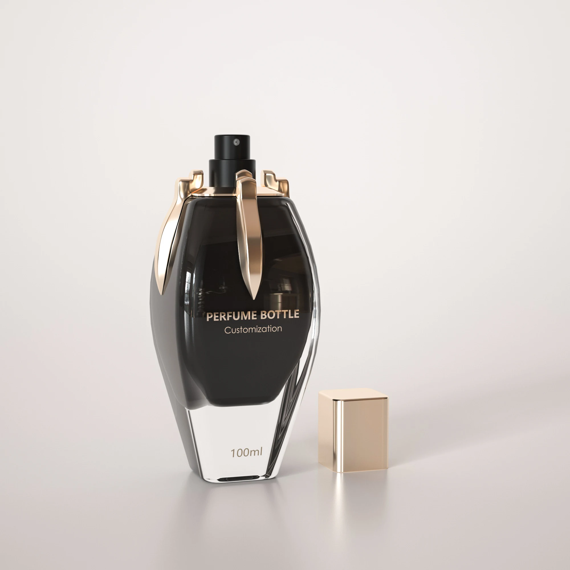 New Design Thick Bottom Empty Perfume Bottles 100ml 3.4oz Unique High End Exotic Luxury Novel Refillable Glass Perfume Bottle