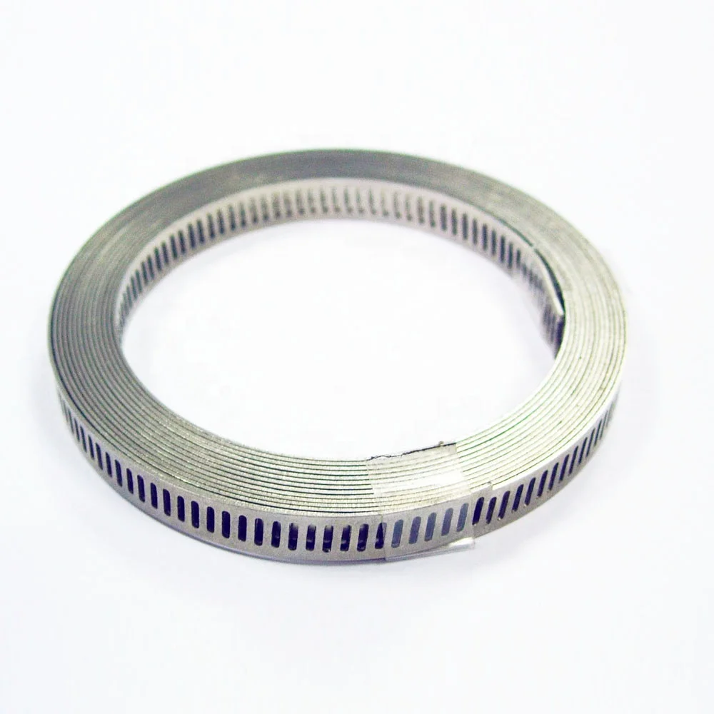 8mm /12.7mm bandwidth 3 meters/30 meters length Stainless steel American type Perforated endless band roll / tape