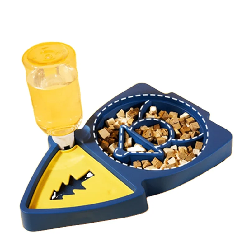 Three In One Christmas Tree Cat Dog Bowl Water Dispenser Double Ear Stainless Steel Milu Deer Pet Bowl