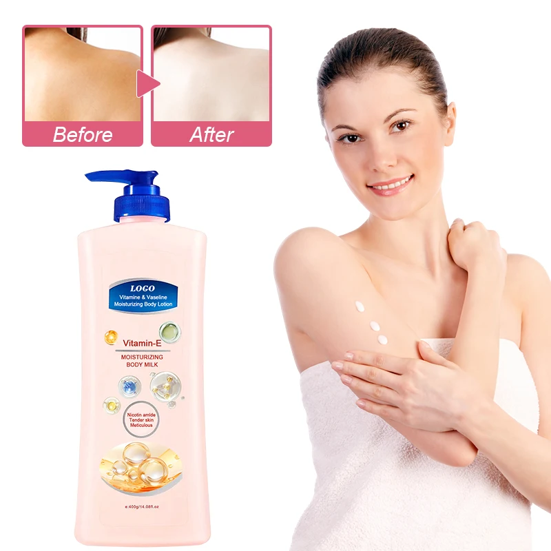 Hot selling customized  moisturizing vitamin korean body cream container Petroleum jelly body lotion female body lotion