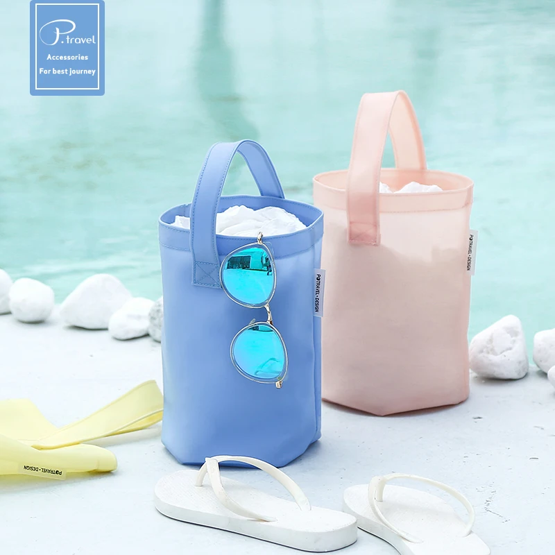 P.travel Wholesale Multicolor Water Proof PVC Swimming Storage Bag For Outdoor Sports Beach Bag
