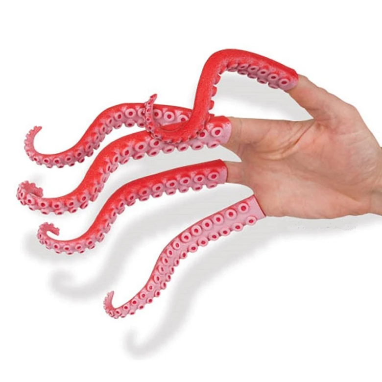 Wholesale Tentacle Funny Toys Kids Adult Octopus Finger Puppets