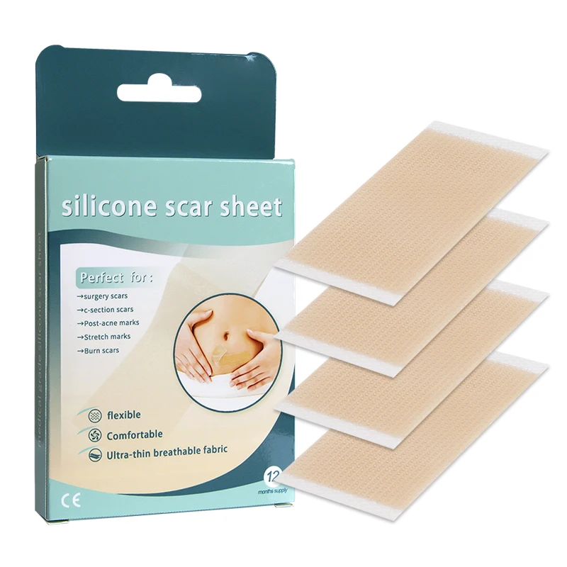 CE ISO BSCI Medical Grade Reusable Scar Away Tape Roll Patch Strips Sticker Remove Scar Silicone Gel Sheet for Striae Gravidarum