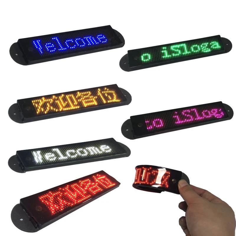 Wholesale Wearable LED Flexible Screen That Can Be Bend and Used on Caps and Backpacks Multi-Color Scrolling Blinking Display