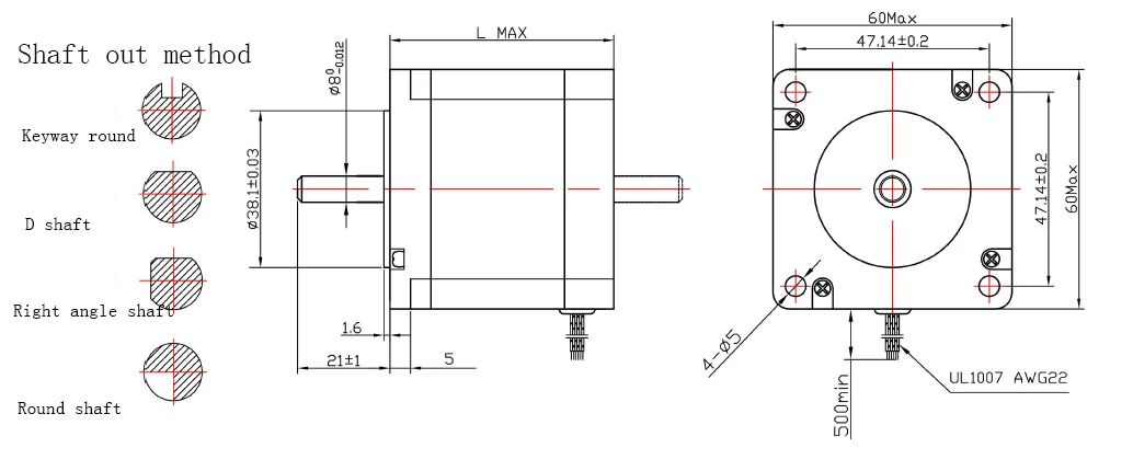 Big size 1.8 degree 2 phase DC hybrid stepper motor nema 24 60*60*56MM for machinery