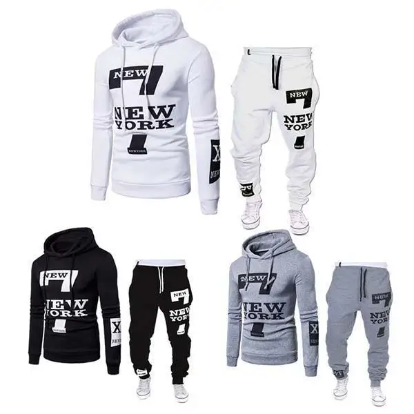 Ouze outdoor sport men sportswear tracksuit men 2 piece set hoodie sets customized mens sweatpants and hoodie set unisex