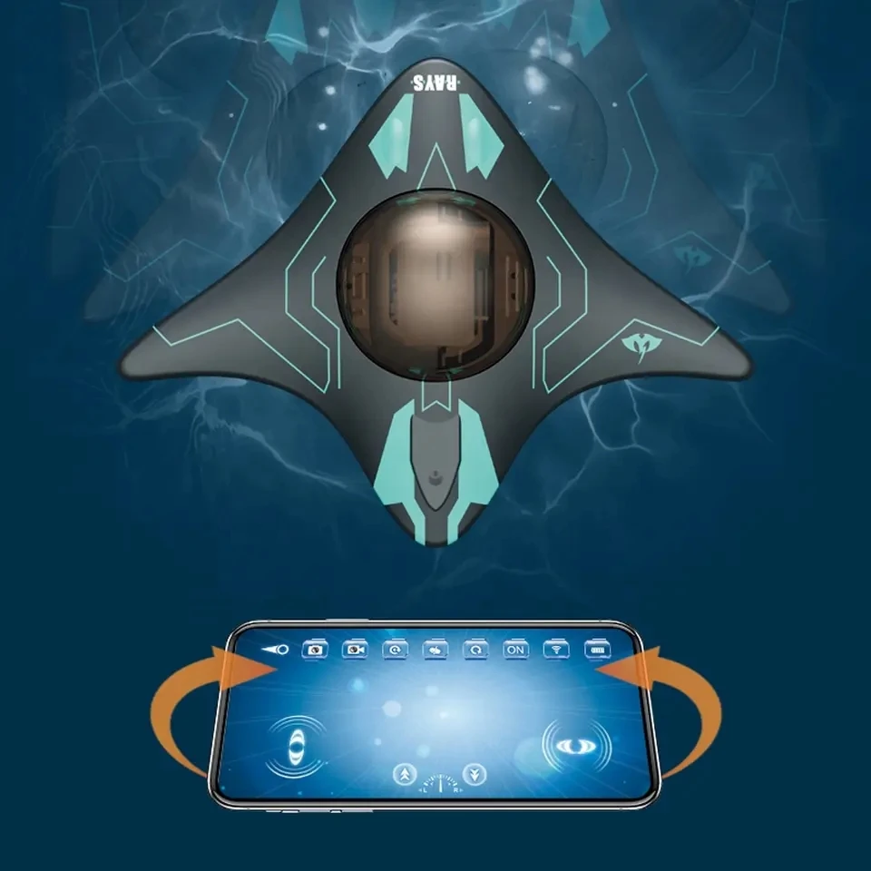 DWI Dowellin 2.4G 6CH RC Boat APP Control with Camera WIFI FPV Underwater Photography