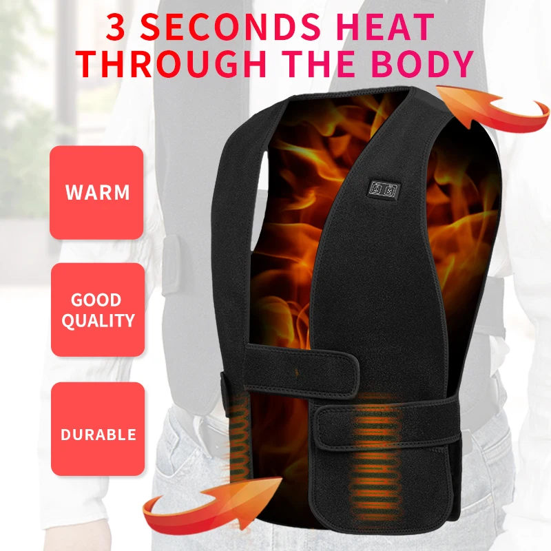 Winter Women Men USB Charging Intelligent Heating Mens Vests Keep Warm Plus Jackets Wholesale Far Infrared Outdoor COLLARLESS
