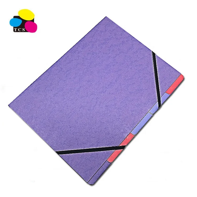2024 Factory Lehui High Quality Assorted Colors Index Paper Cardboard Divider File Folder With Elastic Bands