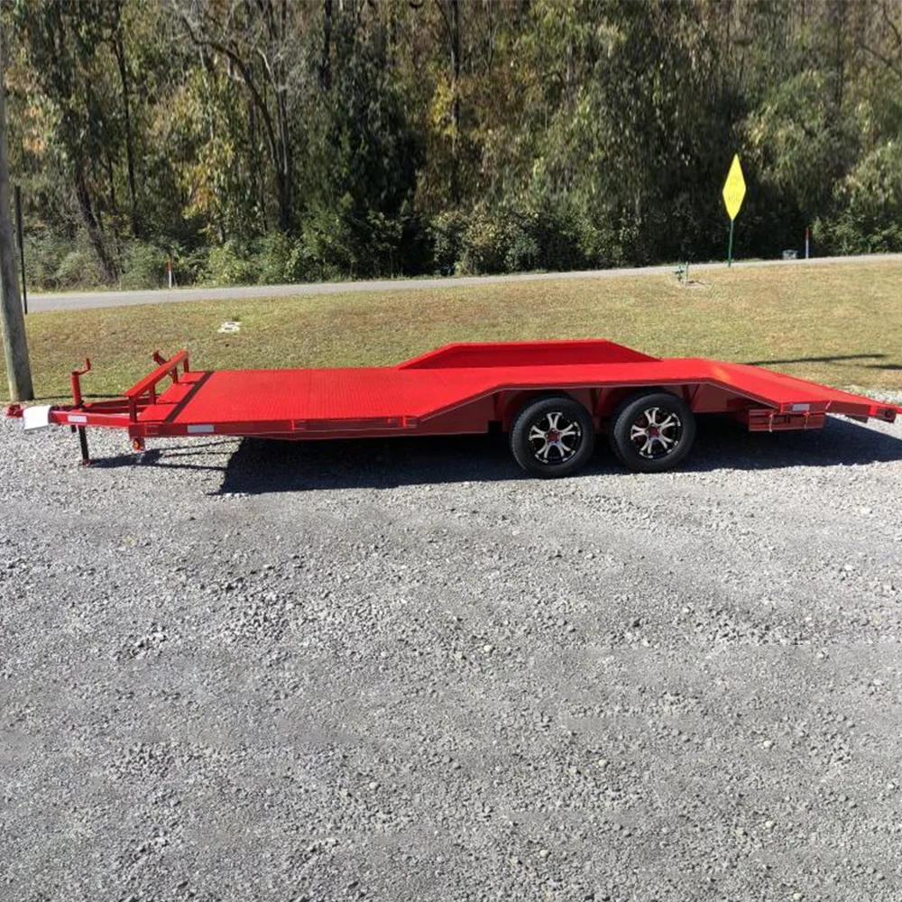 Best aluminum car hauler transport  3 car hauler trailer with car wheel strap