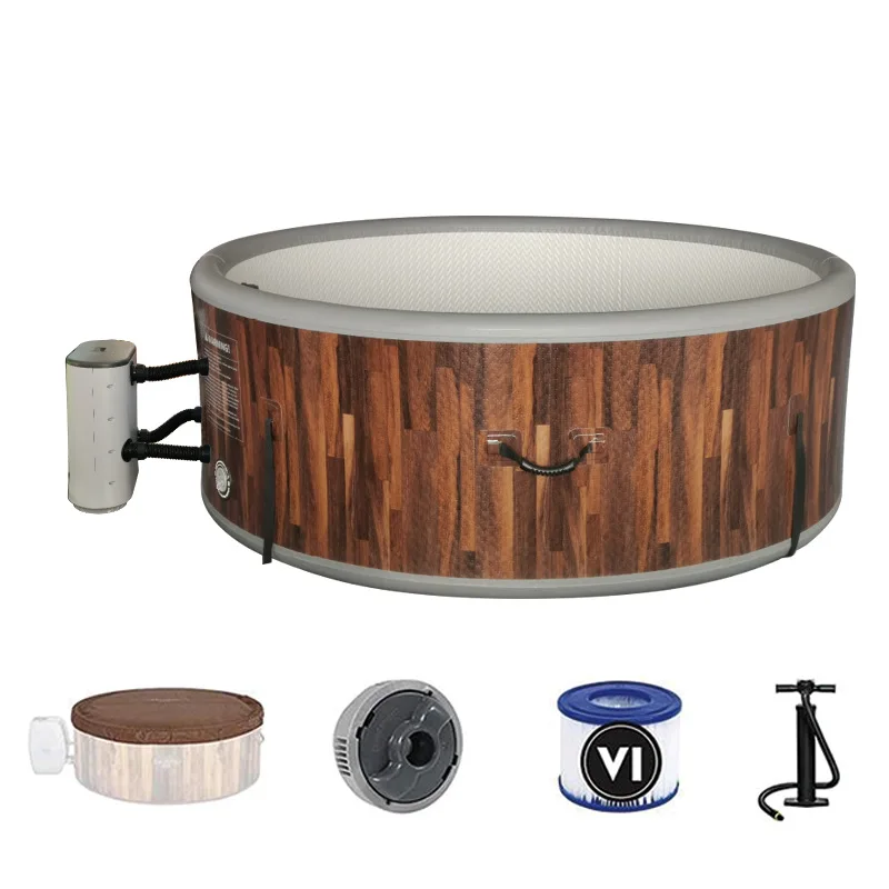 PoeticExist Smart Automatic inflation Outdoor Spa Swimming Pool Jacuzzi Piscina Inflatable Pool Set with Pump Floating Pool