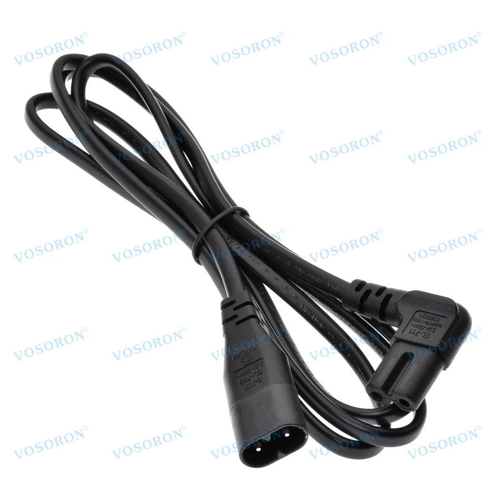 IEC 60320 C8 Plug to L-Shaped C7(Figure 8) Receptacle Male to Female Extension Power Supply Main Adapter Cable