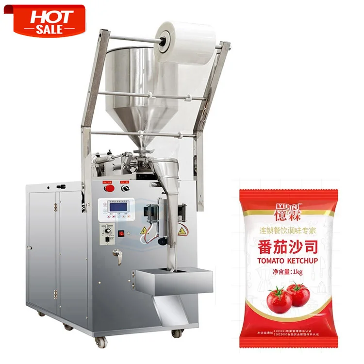 Chilli Sauce Oil Water Sachet Liquid Pillow Bag Packing Machine