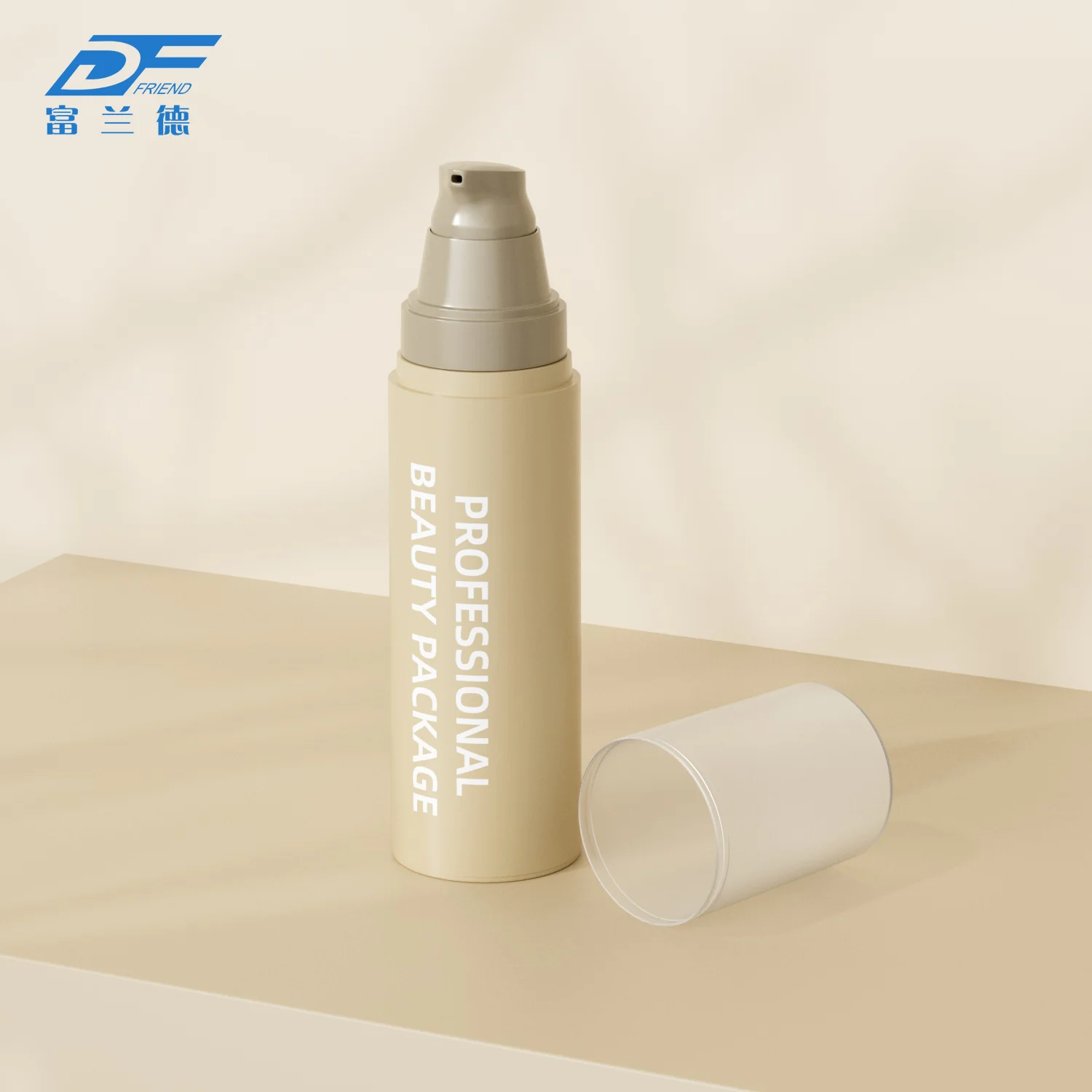 15ml 30ml 50ml Wholesale Factory Cosmetic Plastic PP Airless Pump Bottle Lotion Round Cylindrical Fat Bottle