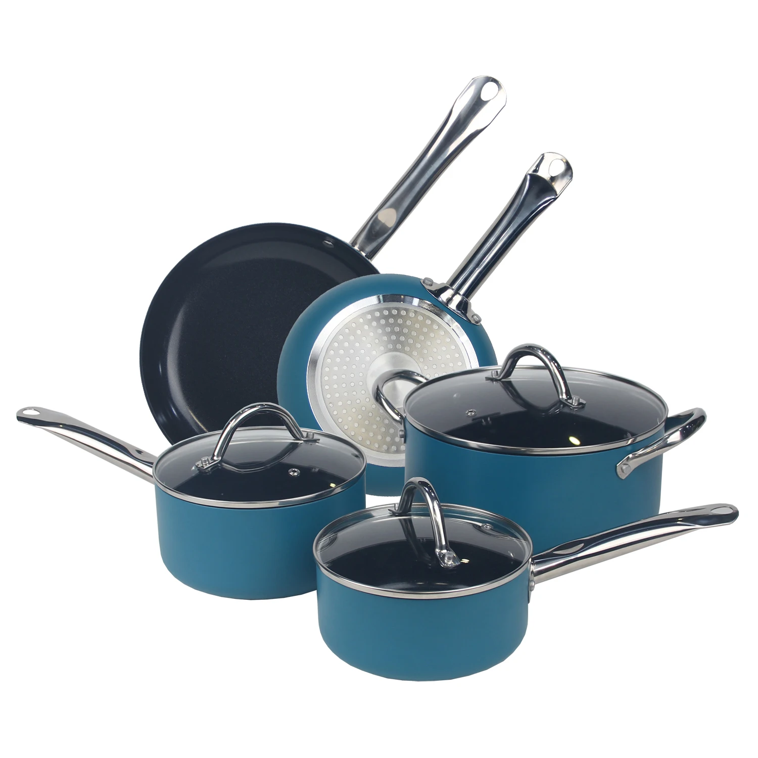 8pcs   Ceramic nonstick pots and pans cookware sets