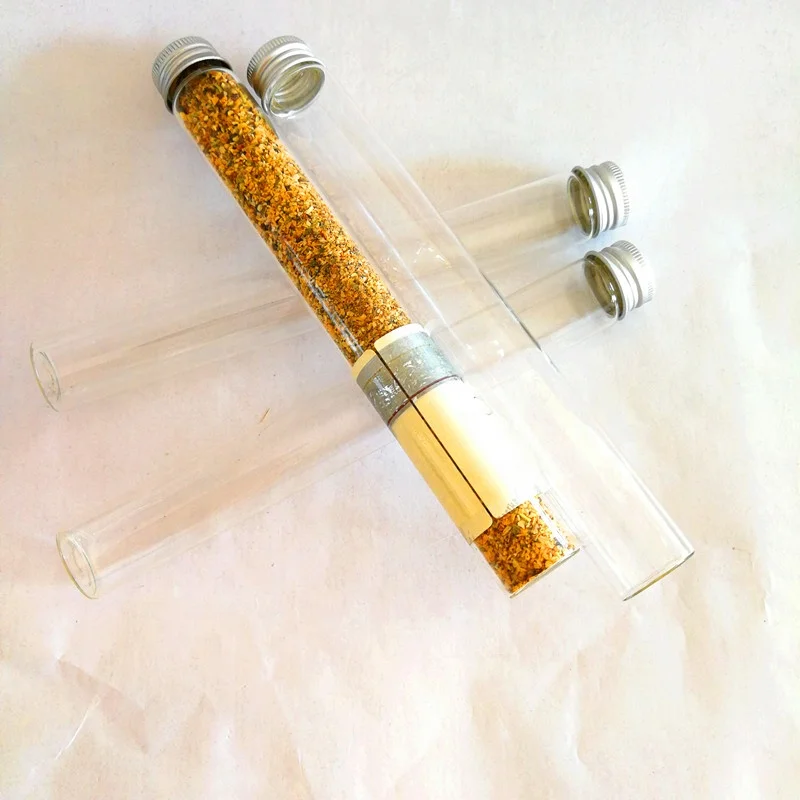 Glass Test Tube With Twist Screw Lid For bath salt