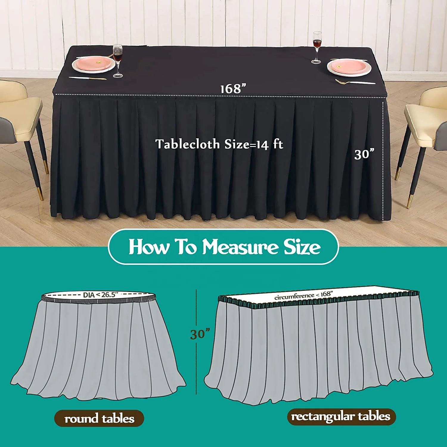 Cheap Tablecloths Table Skirt Decoration Black Tablecloth Skirts For