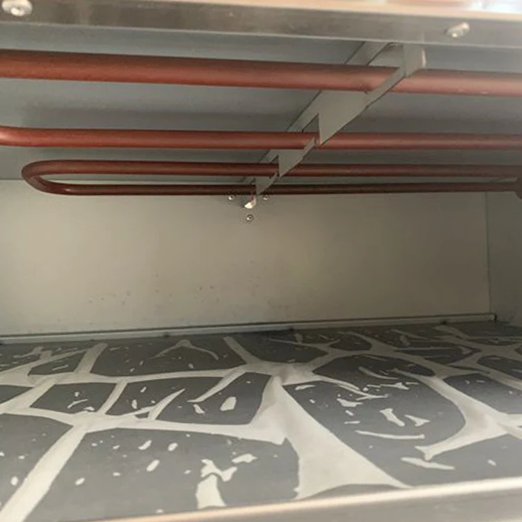 220V Commercial Pizza Baking Equipment with Knob Temperature controller 1 Layer Stainless Steel Stone Electric Oven