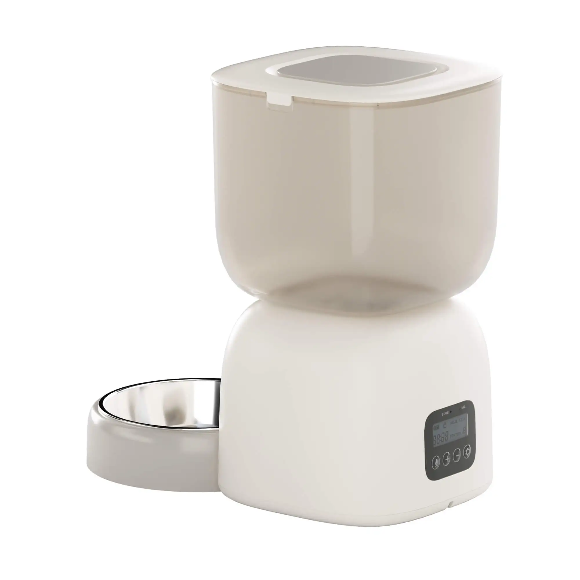 Petwant New Arrival Visible 3L Pet Dog Food Dispenser Precise 1-4 Meals Portion Control Automatic Cat Feeder For Dry Food
