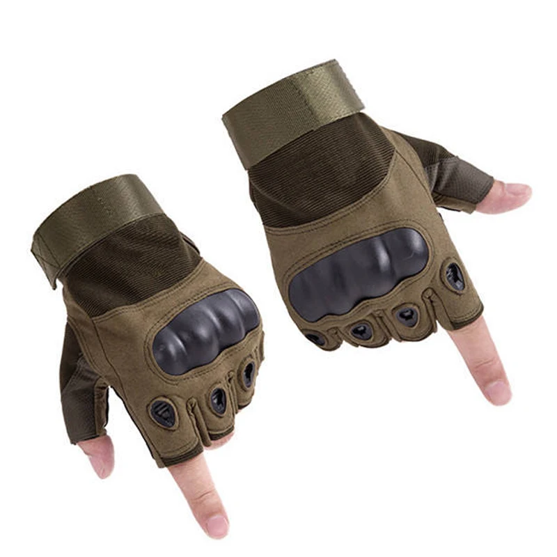 Motorcycle Leather Half Finger Tactical Gloves Hunting Gloves Outdoor Sports Cycling gloves tactical