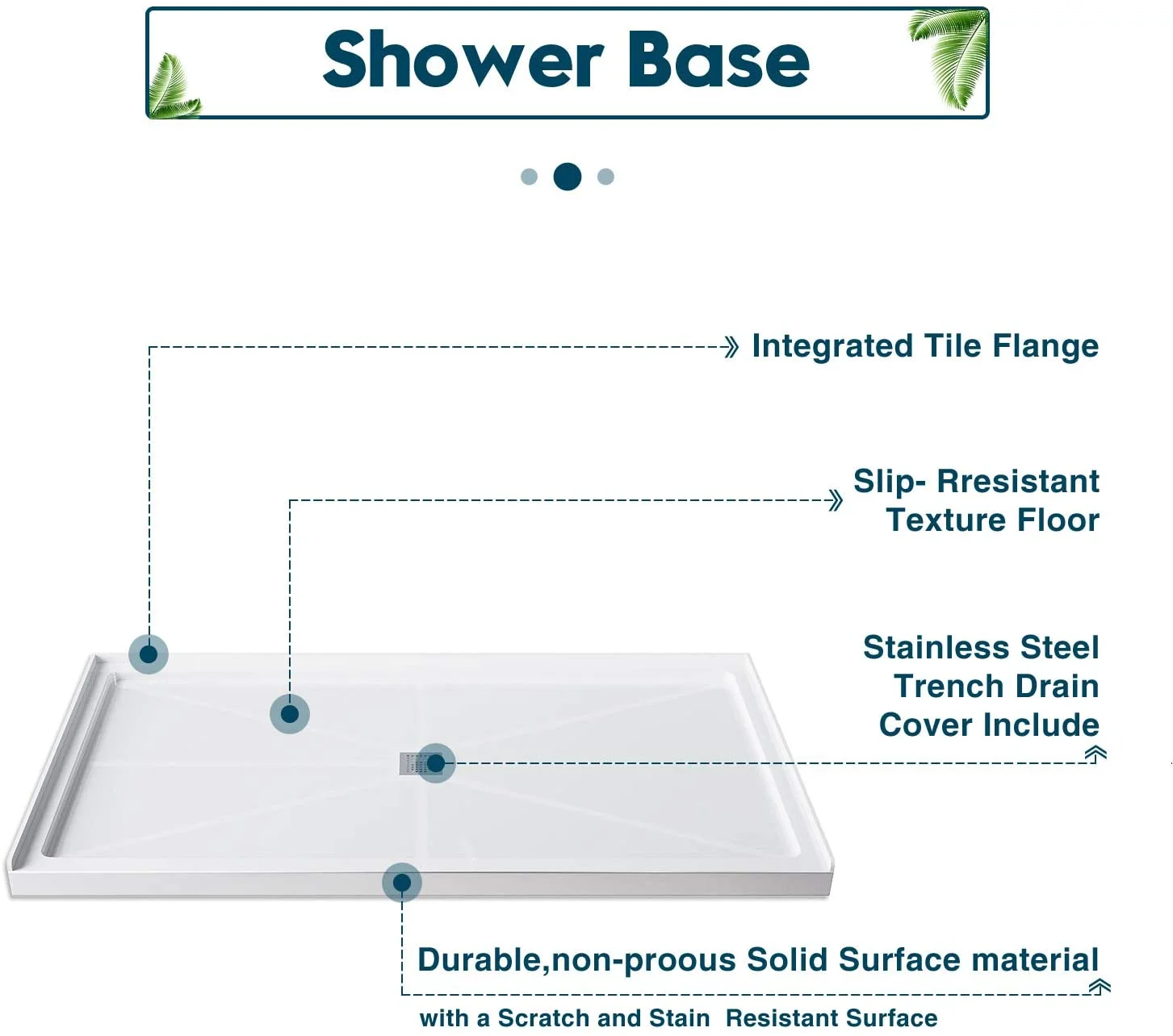 SEAWIN shower pan center drain