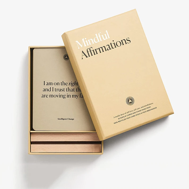 Custom Printed Large Off Set Printing For Playing With 54 Positive women Positive Daily Affirmation Cards