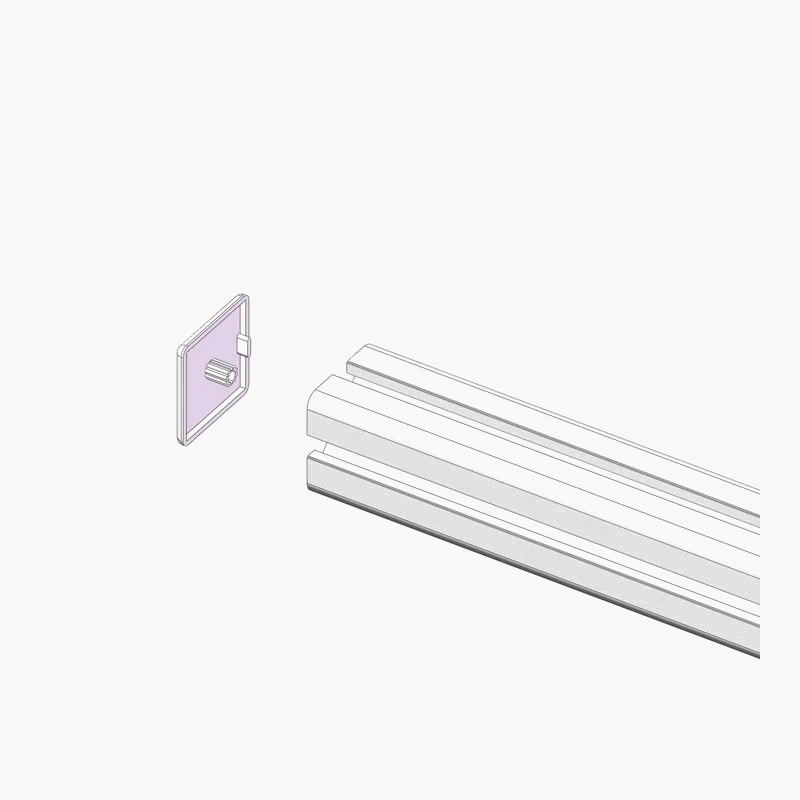 china manufacturer  4002 30*30mm OB30A aluminium profile covers for t slot aluminum profile 3030 grey Plastic  Cover Plate