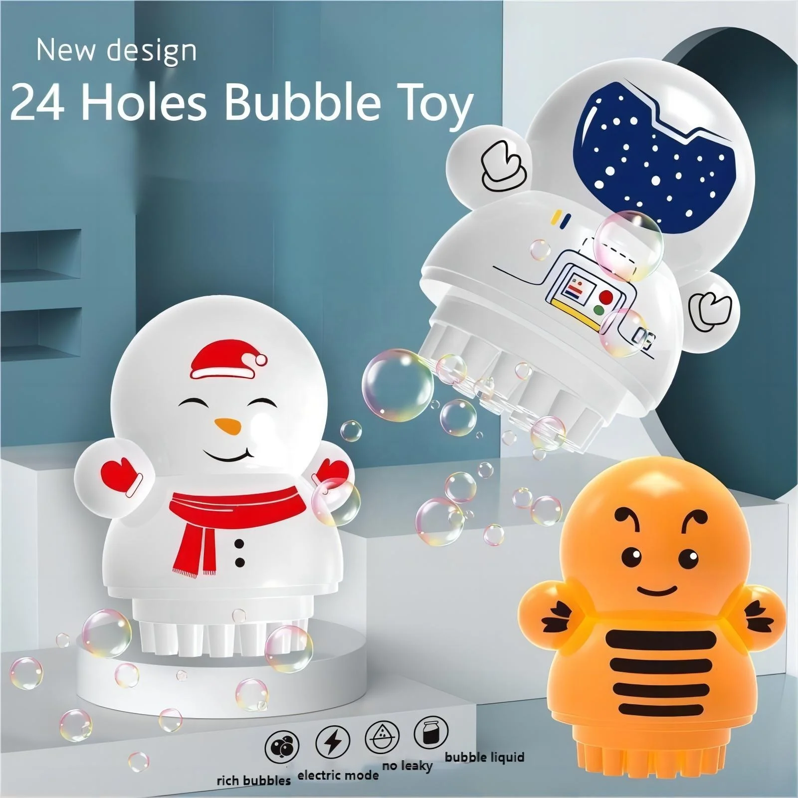Factory Supply Tumbler Bubble Toy Wholesale Electric Bubble Gun Cartoon Style Kids Bubble Machine