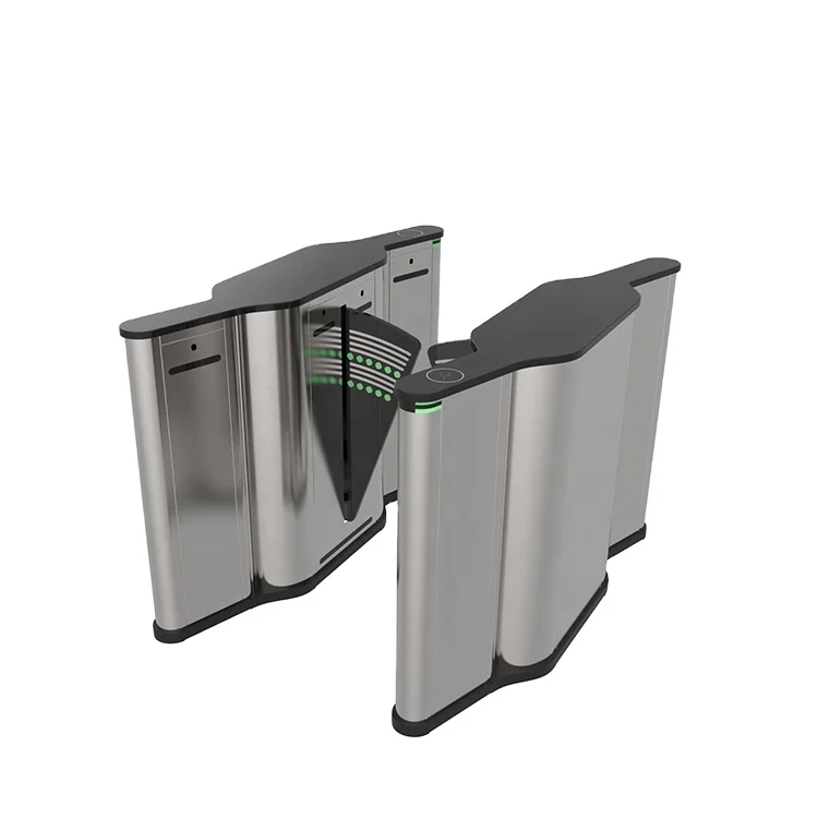 High security RFID face recognition access control flap turnstile barrier gate system for commercial buildings and hotels