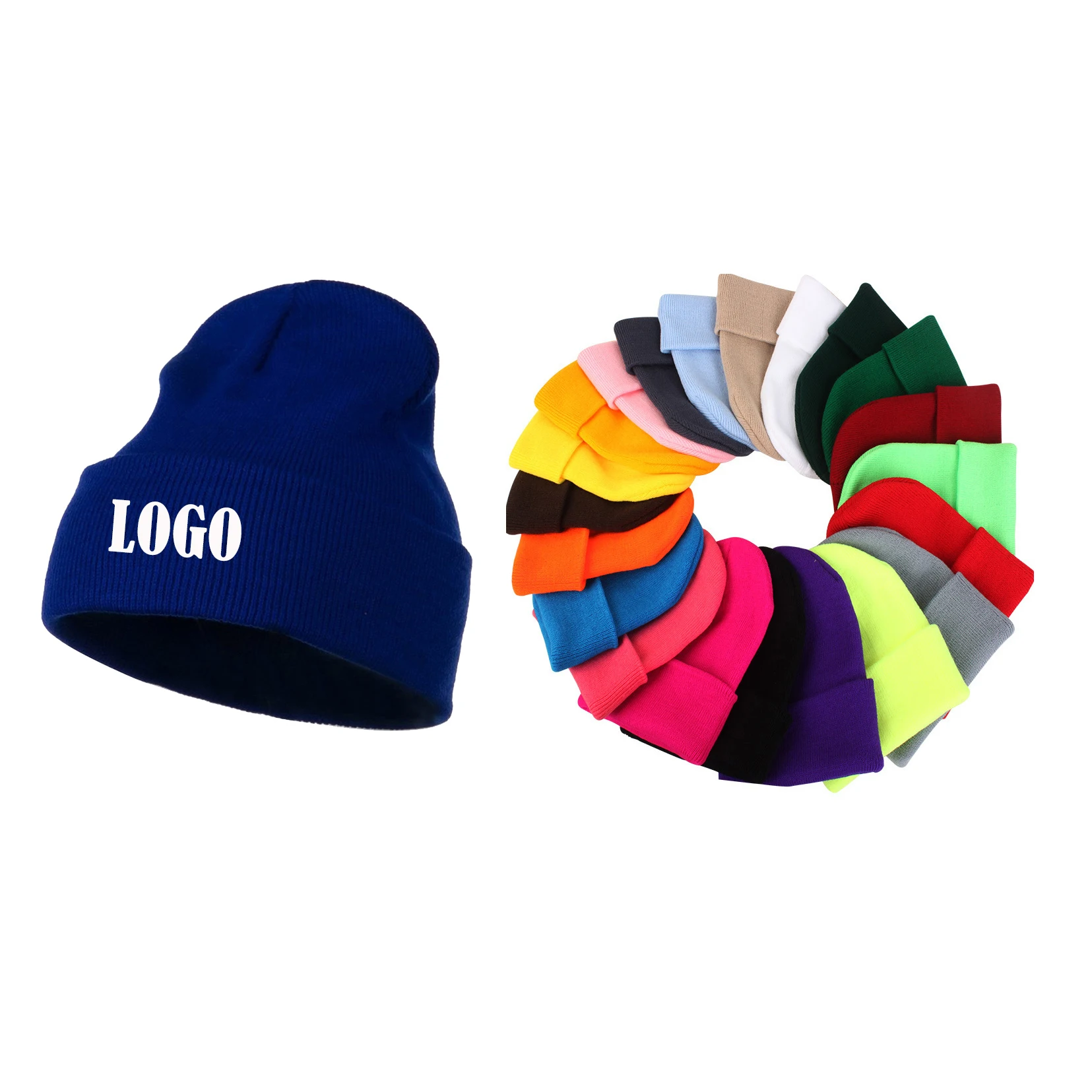 
High Quality Colorful Unisex NY Beanie hat Custom Knit Beanie  (62356862895)