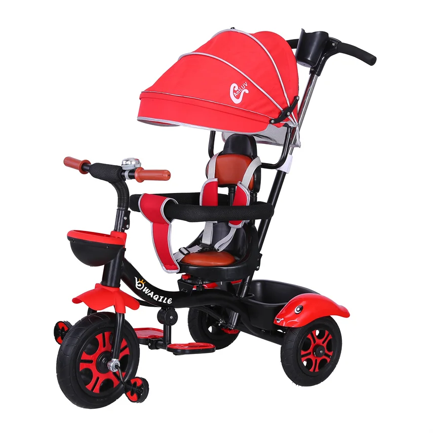 2022 hot selling for baby tricycle with push bar oem customized China cheap price for 2-8 years child baby tricycle 4in1