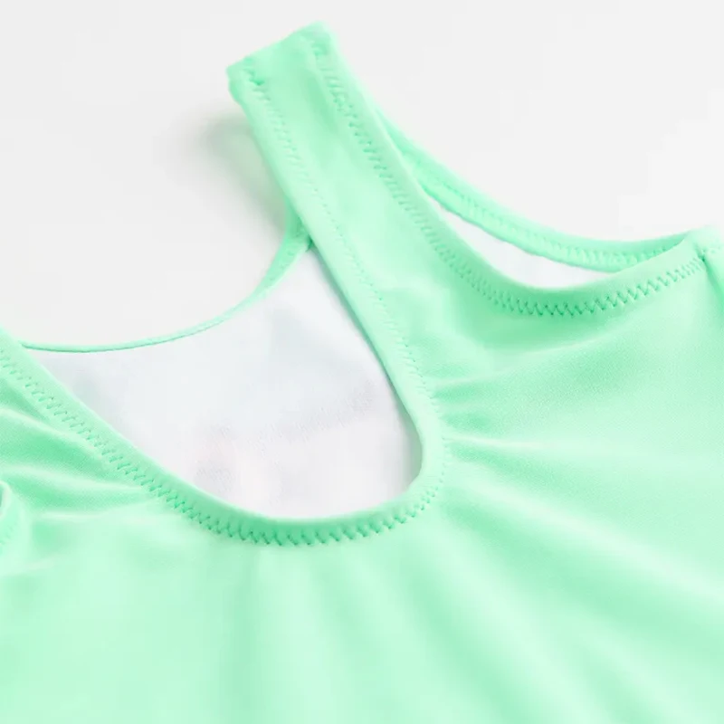 Cute Pink Dolphin Printed Swimsuit Girl Swimwear Bathing Suits Kids Bikini Children