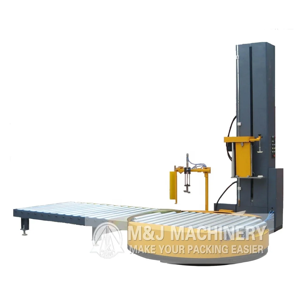 Automatic stretch pallet wrapping machine