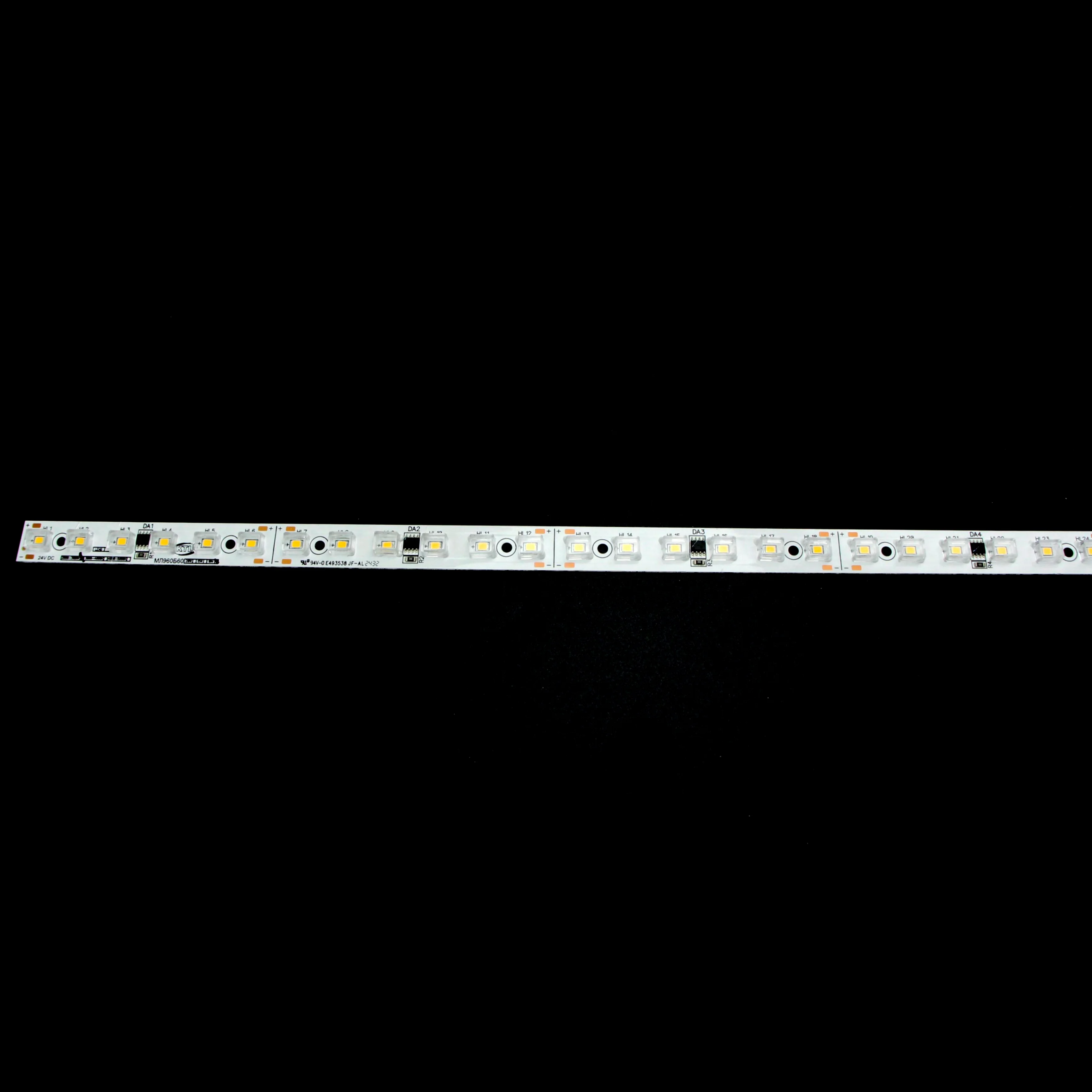 12v 24v smd2835 led strip light with lens 170 degree lenses 60 leds/pc 960mm long 16mm wide aluminum pcb 10W 15W 20W IC white