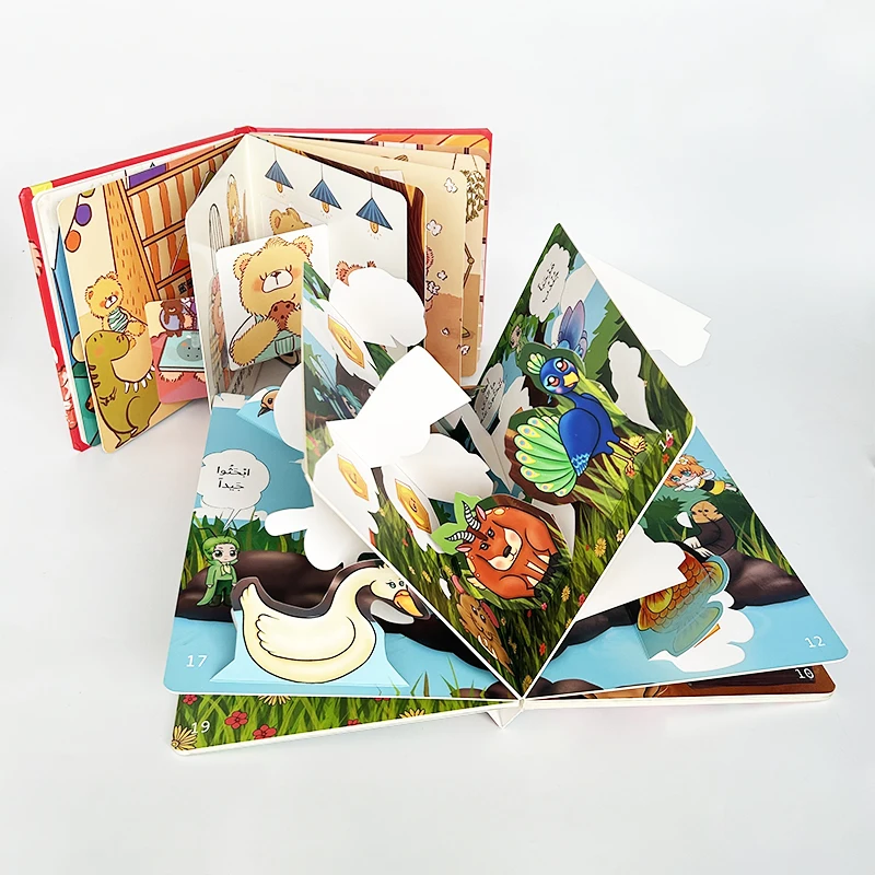 Factory Lift-the-flap Children Board Book Early Learning Baby Books Custom Book