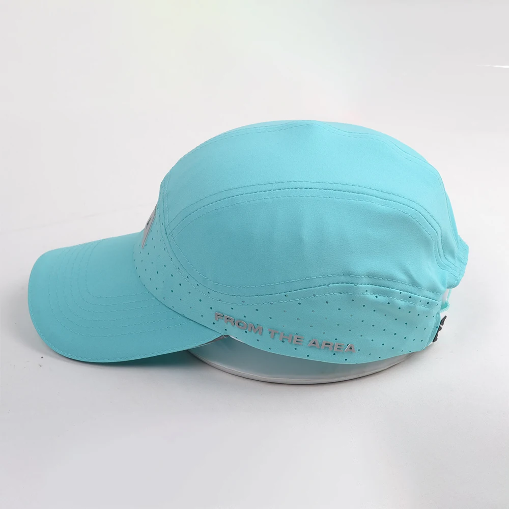 Custom 5 Panel Performance Running Hats For Men Women Quick Dry waterproof laster cut Sports Baseball Cap