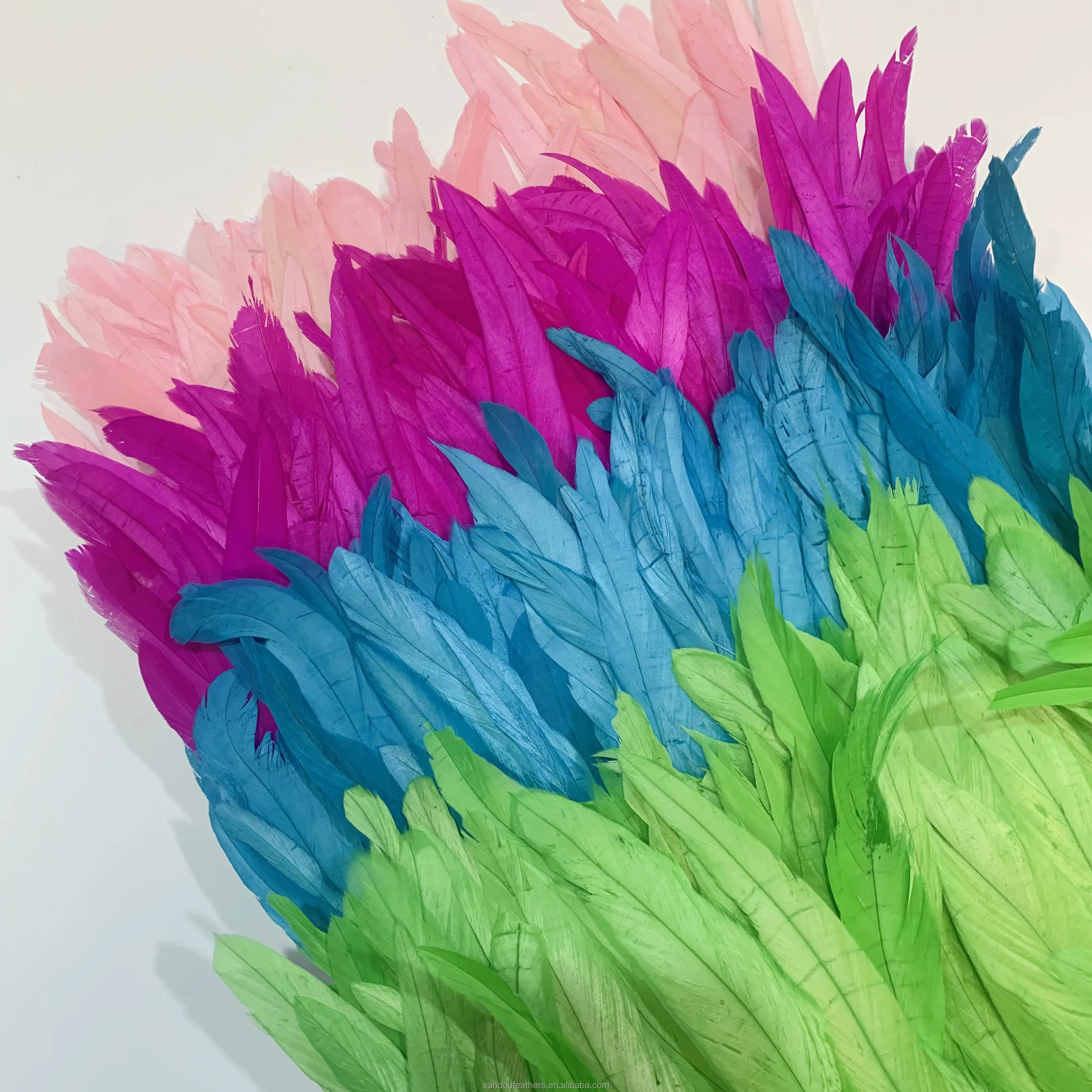 Wholesale 20-25 cm 25-30 cm 30-35 cm Cock Feather Trim Rooster Feather Trims For Crafts Dress Skirt Costumes Plumes